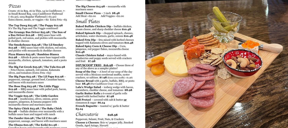 Lala's Menu